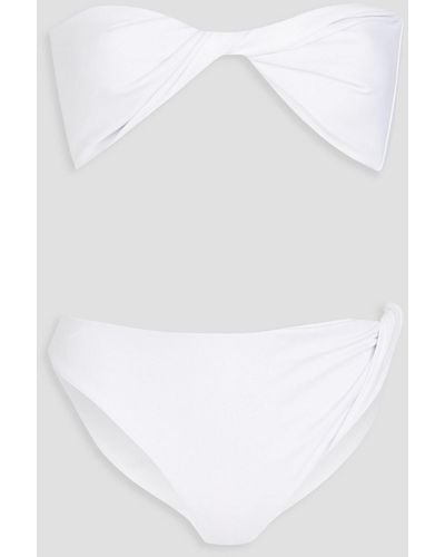 Rosetta Getty Twisted Bandeau Bikini - White