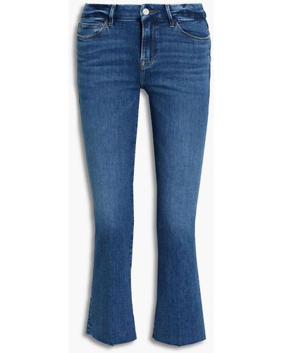 FRAME Le Crop Mini Boot Mid-rise Kick-flare Jeans - Blue