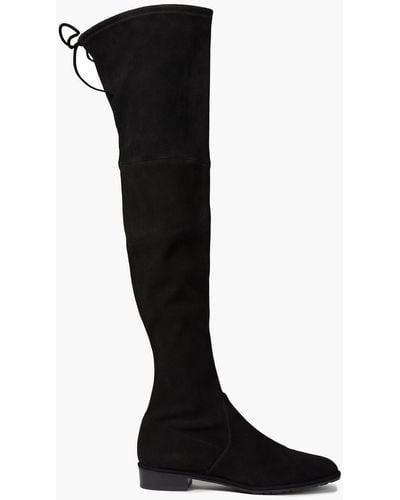 Stuart Weitzman Stretch-suede Over-the-knee Boots - Black