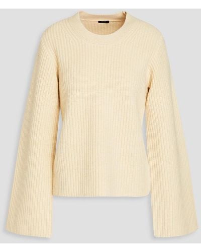 JOSEPH Ribbed Merino Wool Sweater - Natural