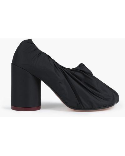 MM6 by Maison Martin Margiela Ruched Shell Pumps - Black