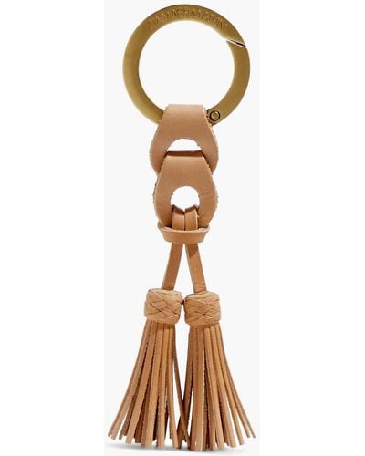 Zimmermann Tasseled Faux Leather And Gold-tone Keychain - Natural