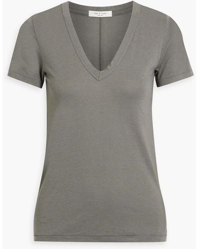 Rag & Bone Cotton-blend Jersey T-shirt - Gray