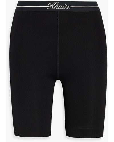 Khaite Melba Stretch-knit Shorts - Black