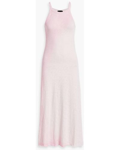 ATM Dégradé Slub Cotton-jersey Midi Dress - Pink