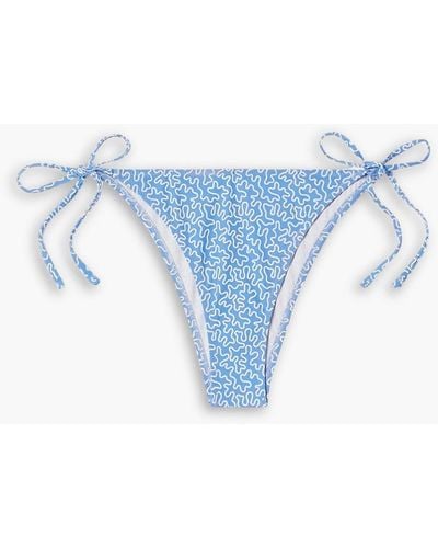 Fisch Chanzy tief sitzendes bikini-höschen mit print - Blau