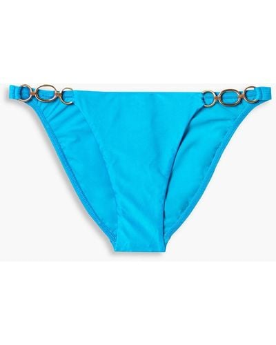 ViX Amalfi Embellished Low-rise Bikini Briefs - Blue