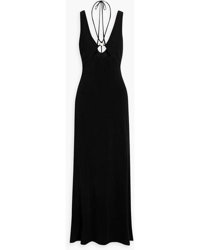 Bec & Bridge Adele Ring-embellished Cutout Stretch-crepe Maxi Dress - Black