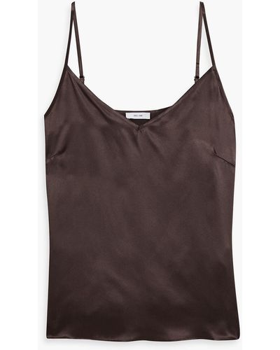 Iris & Ink Liana Organic Silk-satin Camisole - Brown