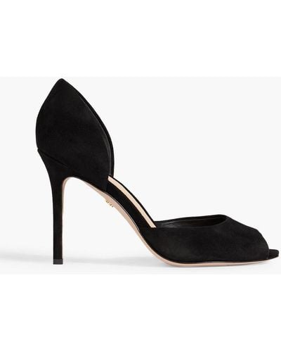 Veronica Beard Gadot Suede Court Shoes - Black