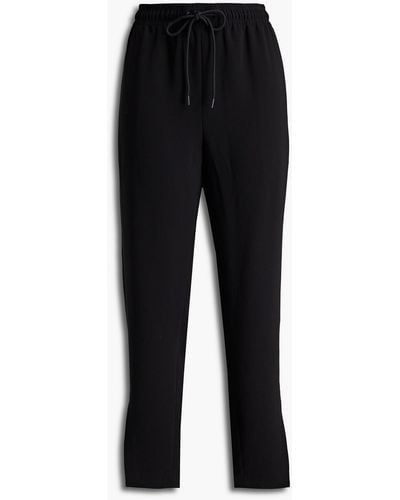 Theory Crepe Tapered Trousers - Black