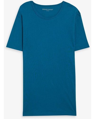 Derek Rose Riley Cotton-jersey T-shirt - Blue