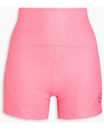 adidas By Stella McCartney Cycling shorts aus stretch-material mit logoprint - Pink