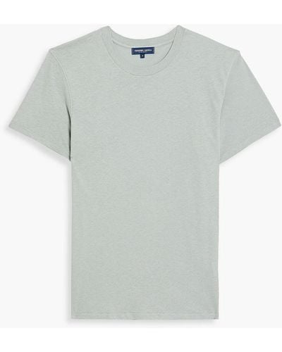 Frescobol Carioca Lucio Cotton And Linen-blend Jersey T-shirt - Grey