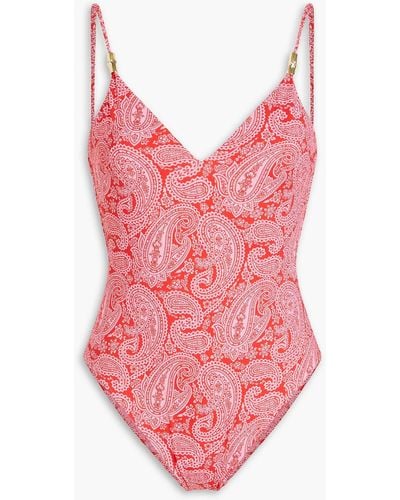 Heidi Klein Tangier Paisley-print Swimsuit - Pink