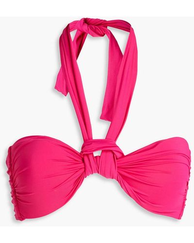 Bondi Born Sylvie Twisted Bandeau Bikini Top - Pink