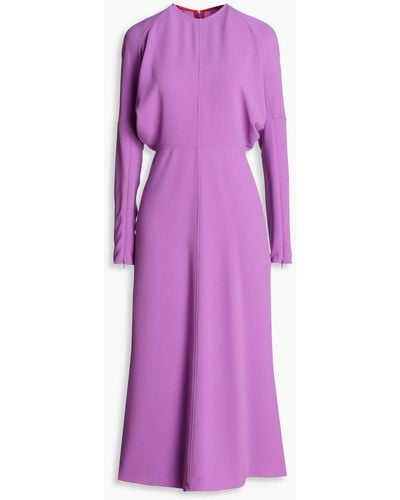 Victoria Beckham Crepe Midi Dress - Purple