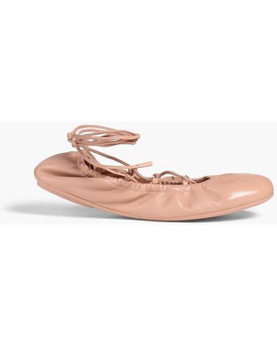 Gianvito Rossi Leather Ballet Flats - Pink
