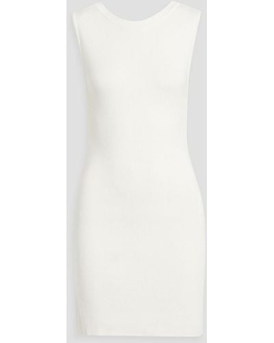 Envelope Barca minikleid aus baumwoll-jersey mit cut-outs - Weiß
