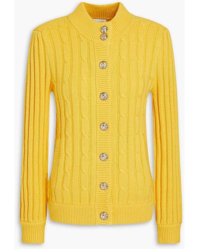 Claudie Pierlot Cable-knit Cardigan - Yellow