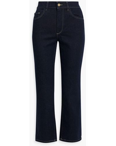 DL1961 Patti Cropped High-rise Straight-leg Jeans - Blue