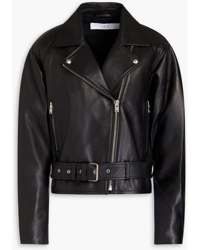 IRO Swata Leather Biker Jacket - Black