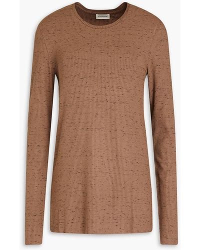 By Malene Birger Ribbed Jersey Top - Brown