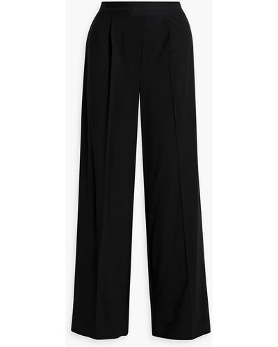 MSGM Hose mit weitem bein aus grain de poudre aus einer wollmischung - Schwarz