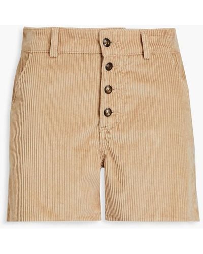 Etro Cotton-corduroy Shorts - Natural