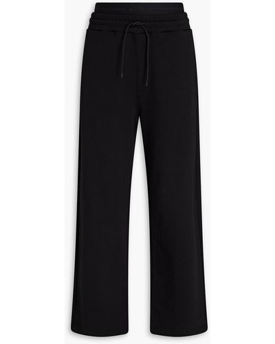 MSGM French Cotton-terry Sweatpants - Black