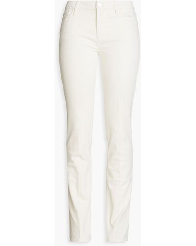 FRAME Le Mini Boot Mid-rise Bootcut Jeans - White