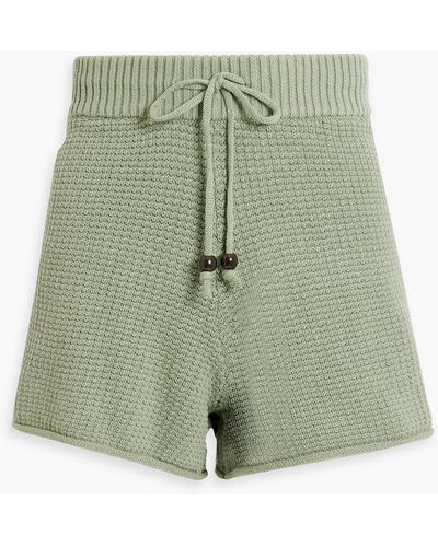 Onia Crochet-knit Cotton Shorts - Green