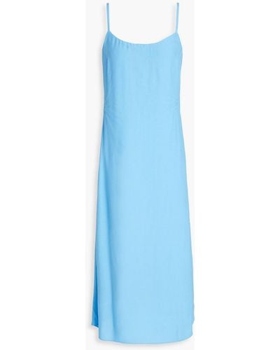 Melissa Odabash Primrose Lace-up Crepe Midi Dress - Blue