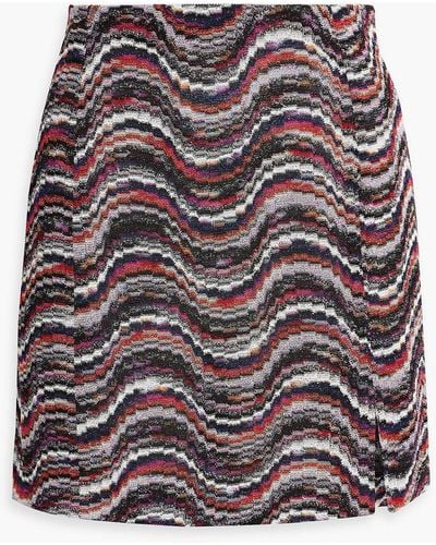 Missoni Metallic Crochet-knit Mini Skirt - Black