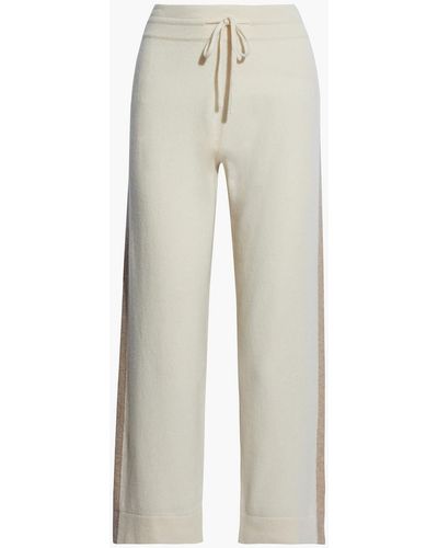Chinti & Parker Striped Cashmere Track Trousers - White
