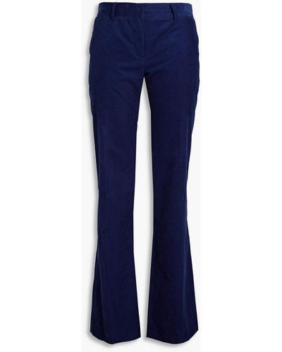 Bella Freud 1976 Cotton-corduroy Bootcut Pants - Blue