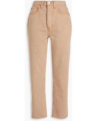 RE/DONE 70s Cropped High-rise Straight-leg Jeans - Natural