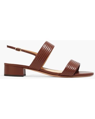 Alexandre Birman Quilted Leather Slingback Sandals - Brown