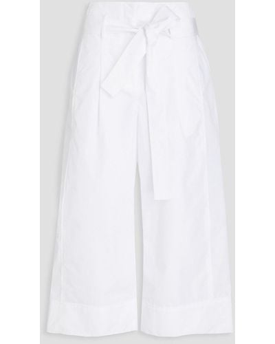 3.1 Phillip Lim Cropped Cotton-blend Poplin Wide-leg Trousers - White
