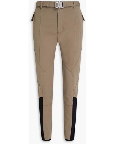 1017 ALYX 9SM Tapered Belted Cotton-blend Jersey Pants - Natural