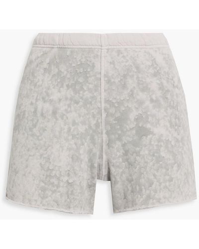 ATM Shorts aus baumwollfrottee mit print - Weiß