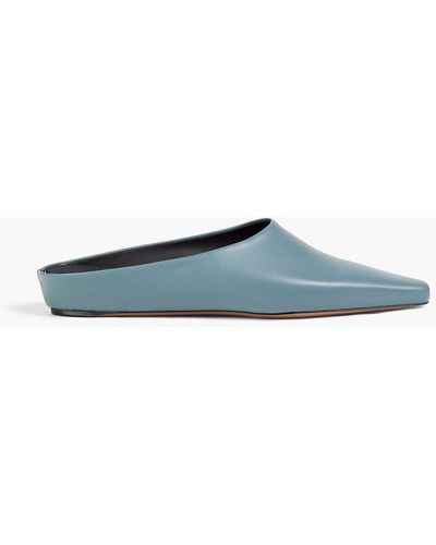 Neous Alba Leather Slippers - Blue