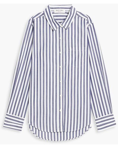 Alex Mill Wyatt Striped Cotton-poplin Shirt - Blue