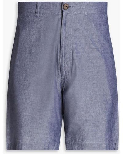 SMR Days Leeward Cotton-chambray Shorts - Blue
