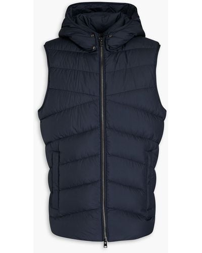 Woolrich Quilted Shell Hooded Vest - Blue