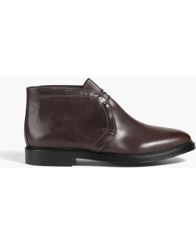 Officine Generale Elton Leather Chukka Boots - Brown