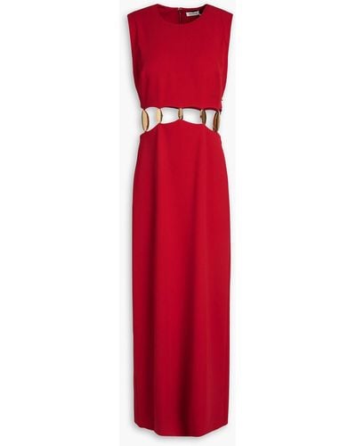 Jonathan Simkhai Isadora Embellished Crepe Gown - Red