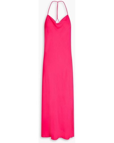 Ba&sh Crepe Midi Slip Dress - Pink