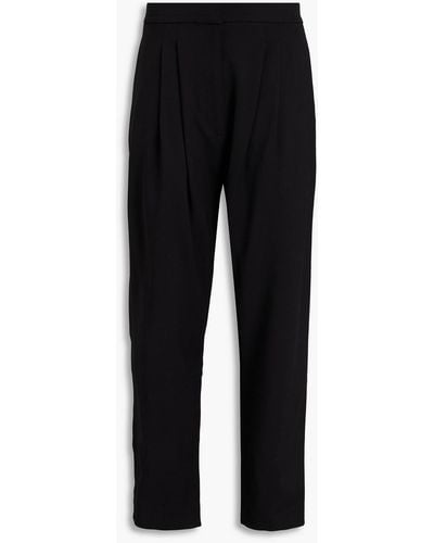 TOVE Crepe Tapered Trousers - Black