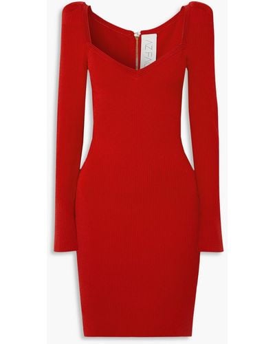 AZ FACTORY Mybody Ribbed-knit Mini Dress - Red